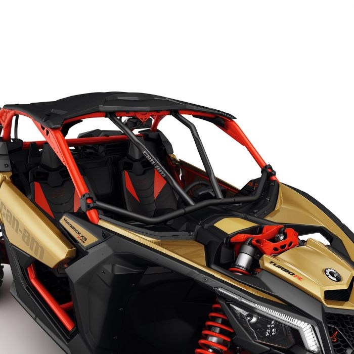 ROM Can Am Maverick R MAX Rock Sliders Nerf Bars RED OEM
